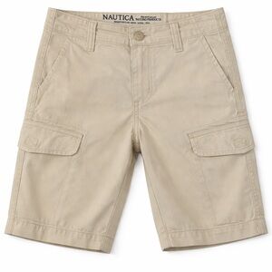 Nautica Boys Khaki Cargo Shorts Classic Fit Casual Summer Shorts size 10